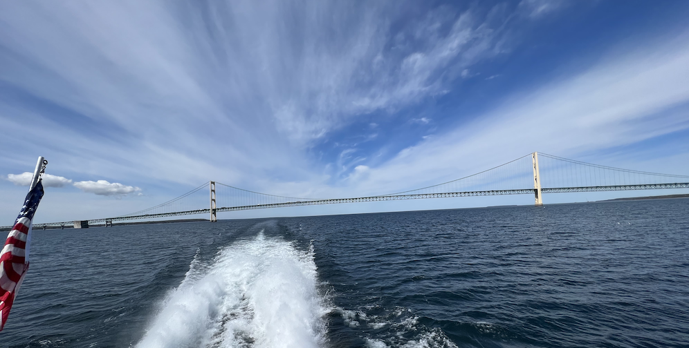 Mackinac Bridge from Star Line Ferry