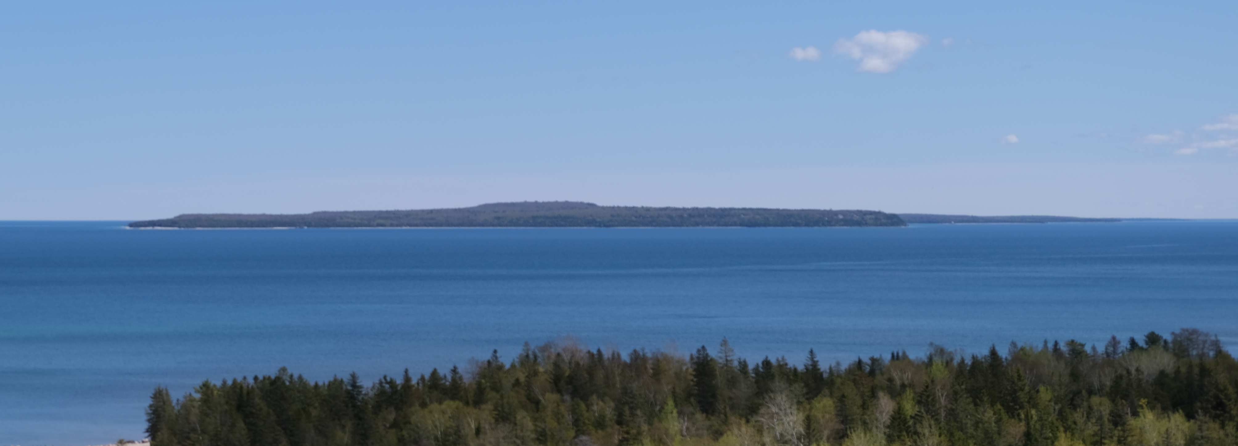 Mackinac Island from Castle Rock