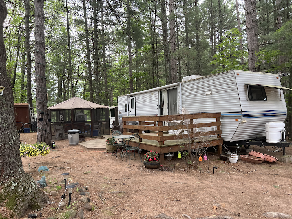 Deck on trailer