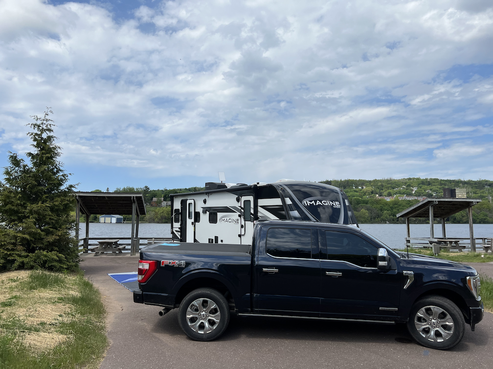 Camp site 16 at the City of Houghton RV Park