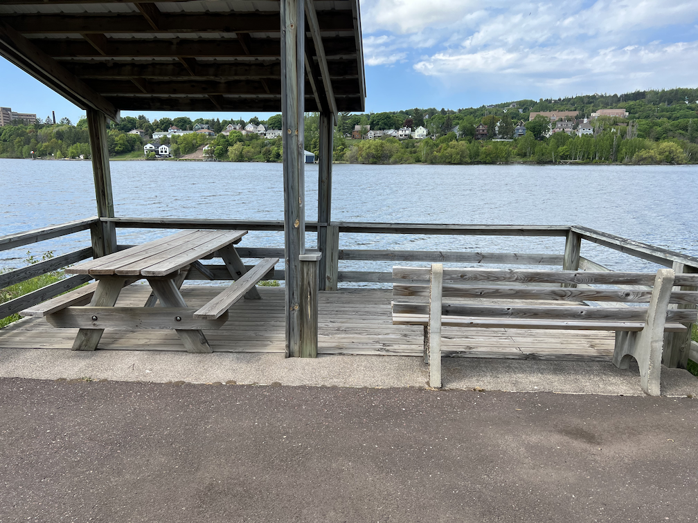 Porch of camp site 16 at the City of Houghton RV Park