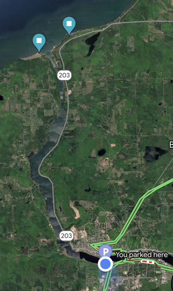 Map of area around Houghton