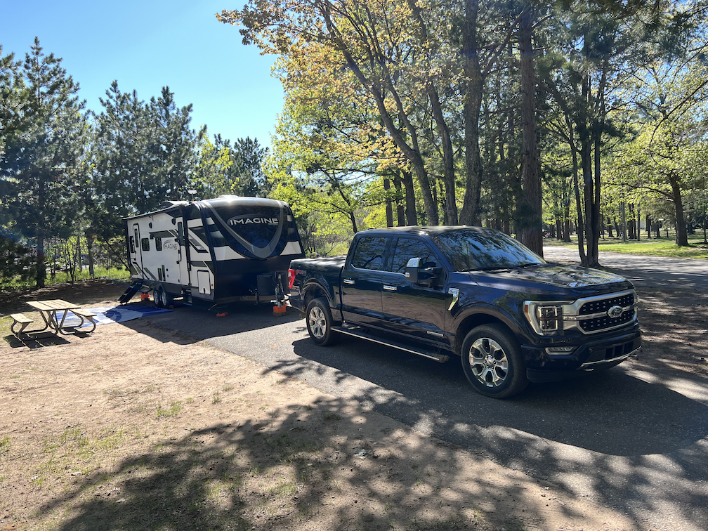 Camp site at Marquette camp ground