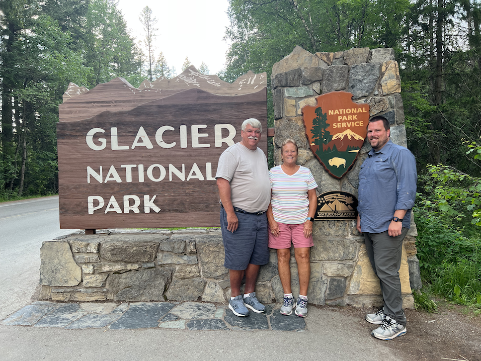Dad, Mom, and me in front of GNP