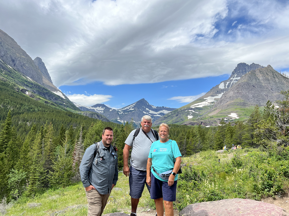 Dad, Mom, and me on the Redrock Falls trail