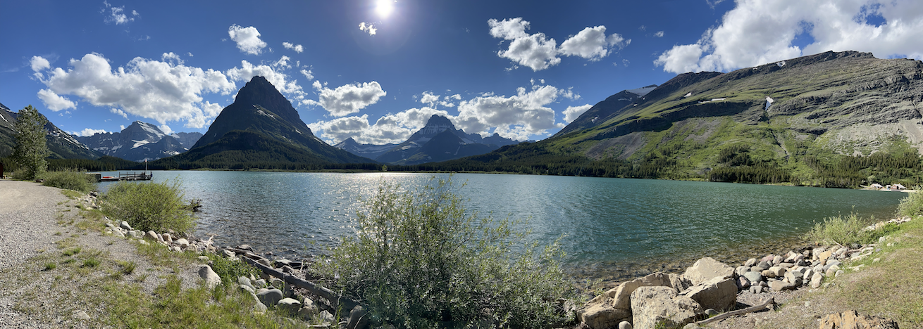 Panorama of Swiftcurrent Lake