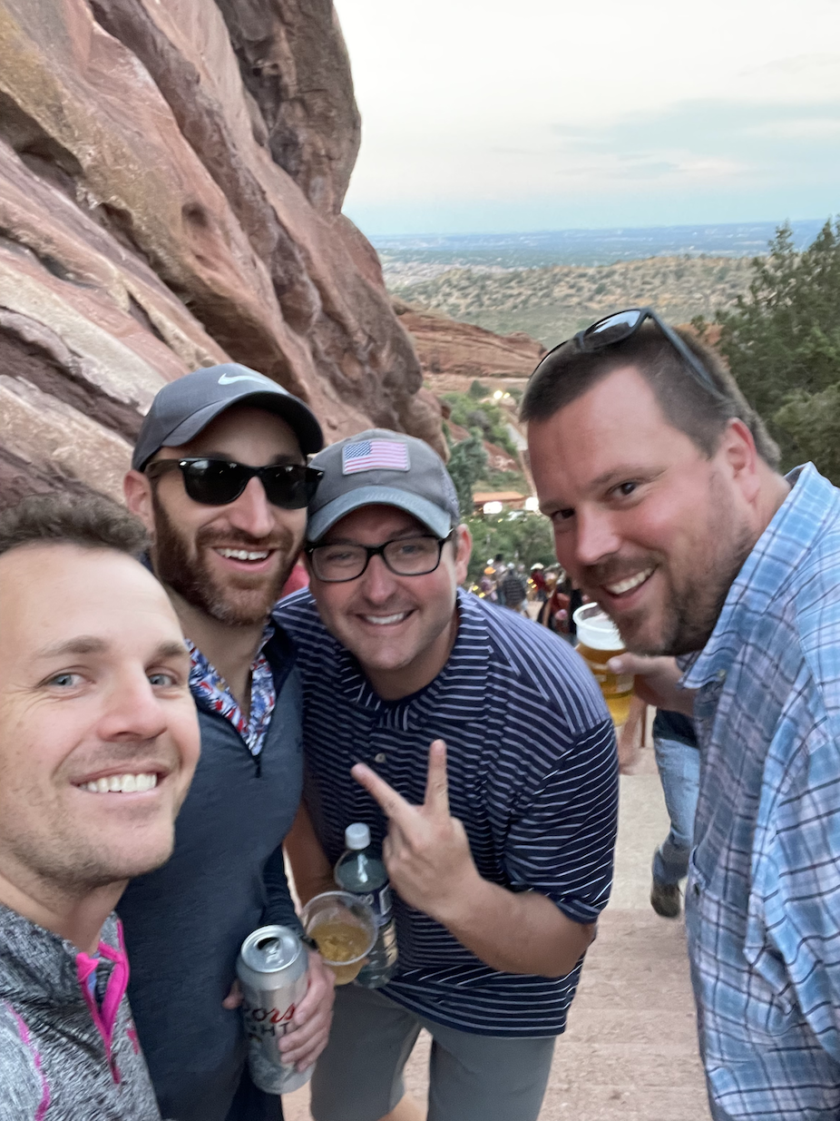 Jarrod, Trella, Jeff, and me at Red Rocks