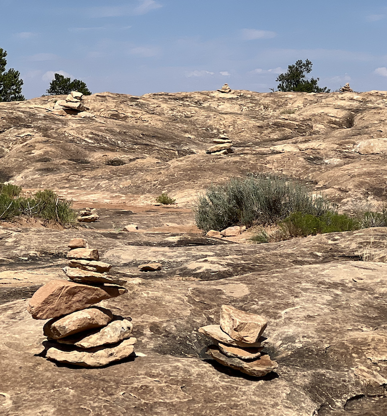 Slickrock Trail cairns