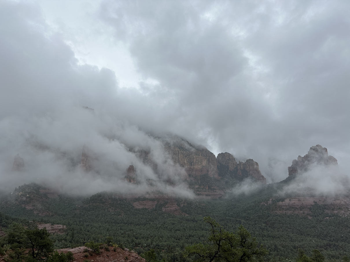 Fog on 7 Sacred Pools Trail