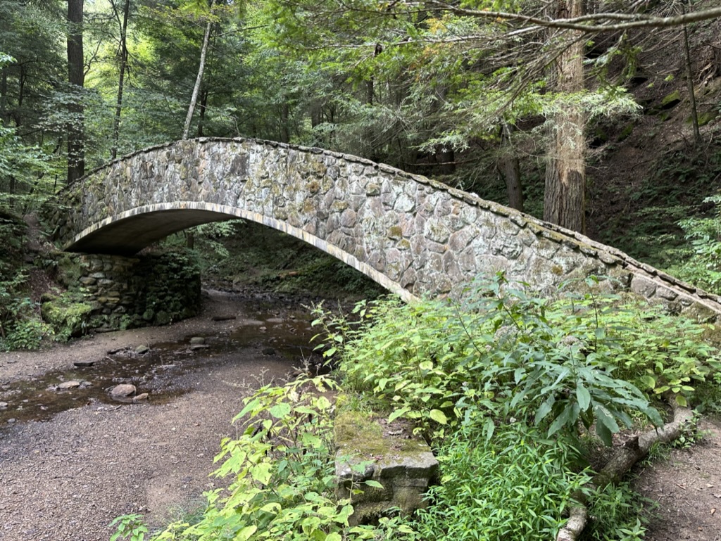 Rock bridge crossing the creek