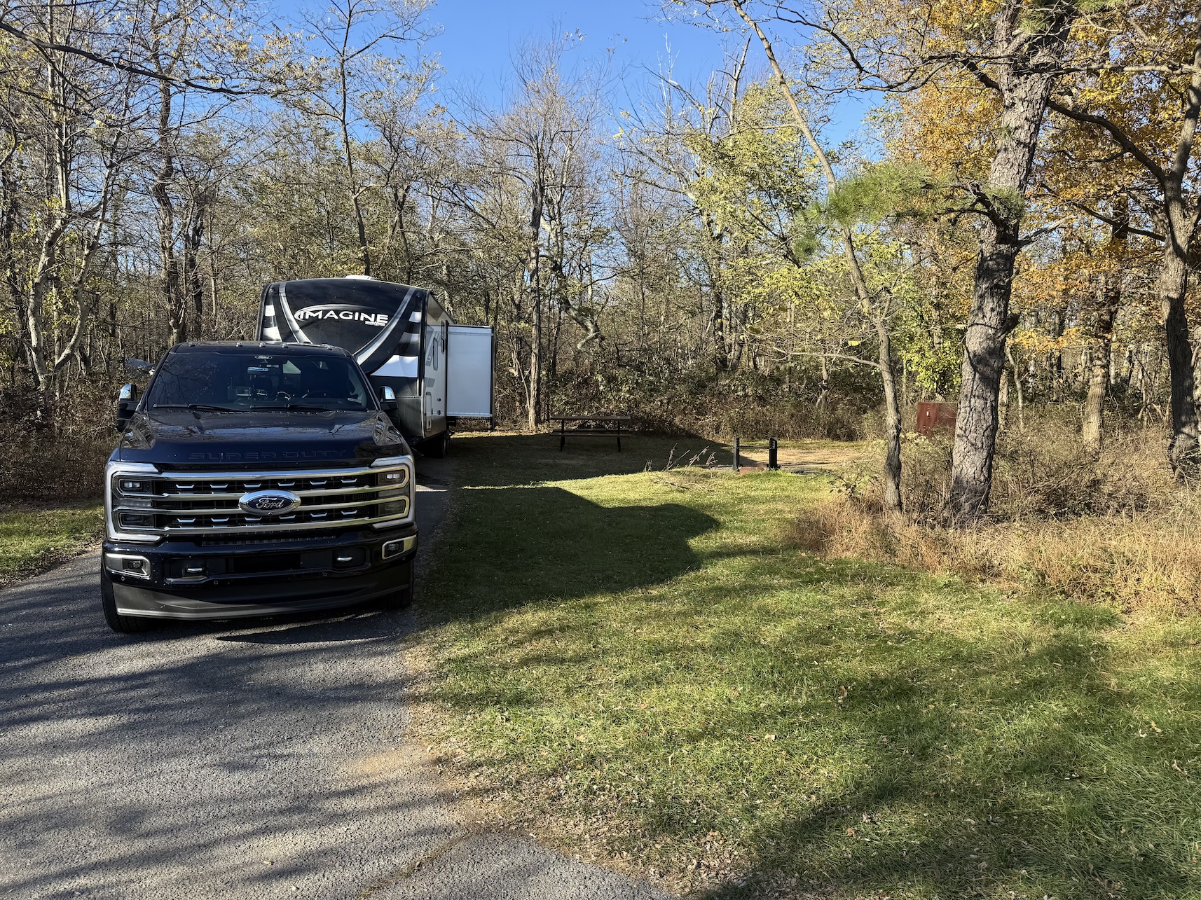 Photo of my camp site at Loft Mountain Campground